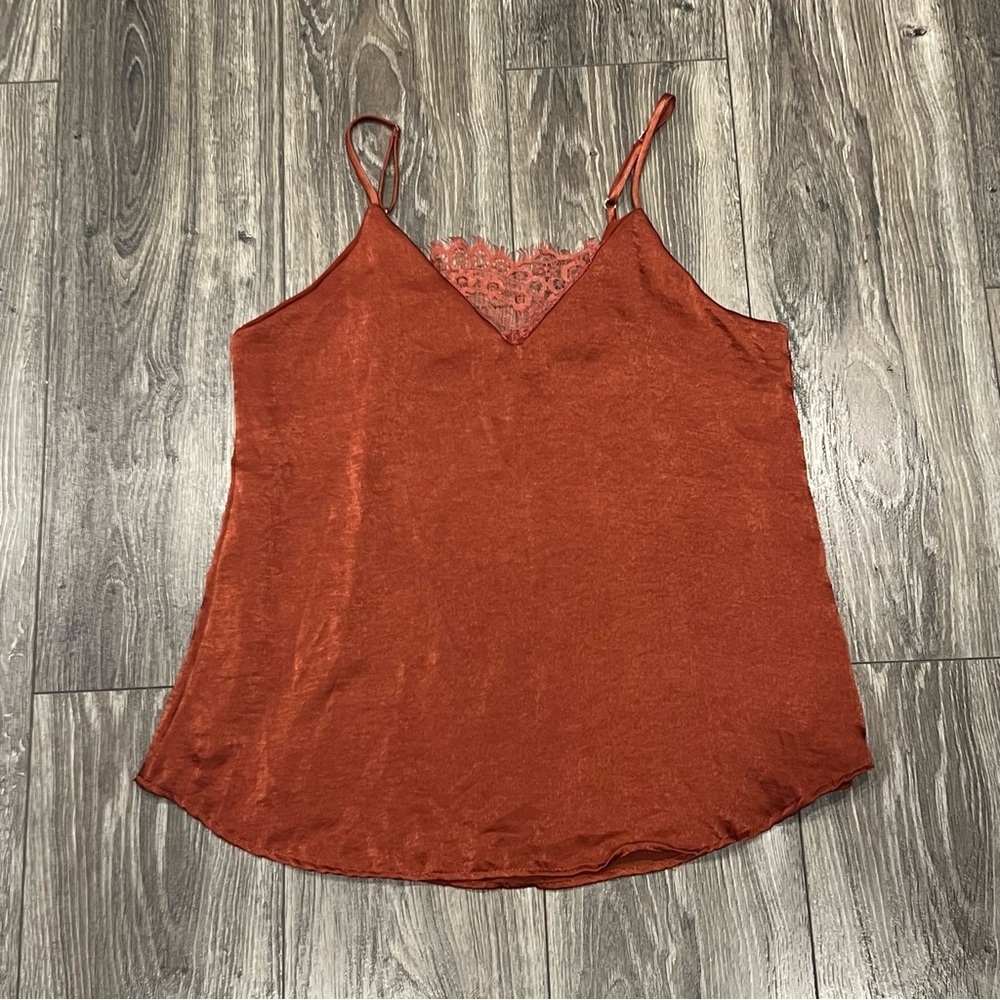 🌸 3/$30 NWT! Maurices Burnt Orange Satin Tank